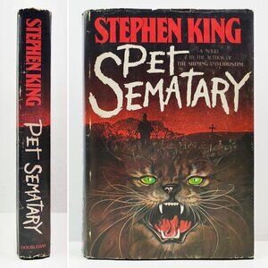 Pet Sematary Stephen King BCE Book Club Edition Hardcover 1983 HCDJ N47 Gutter